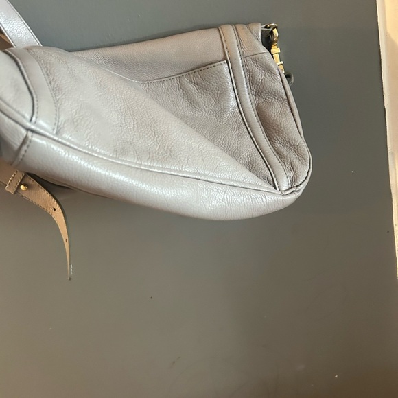 Tory burch foldover amanda crossbody gray bag - Picture 6 of 9